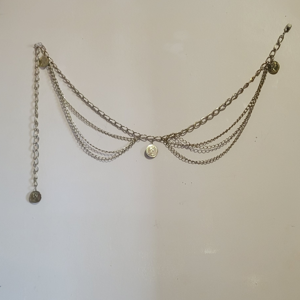 Gold Multi-Layered Coin Chain Belt - Picture 1 of 3
